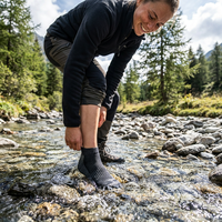Chaussettes imperméables basses à 3 couches avec logo personnalisé OEM pour hommes et femmes, idéales pour la course, le trail, le cyclisme et les aventures en plein air
