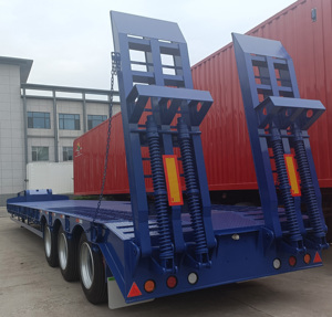 Semirremolque de perfil bajo de 50 toneladas con tres ejes para remolcar excavadoras, contenedores de 20' y 40' - Product Image 2