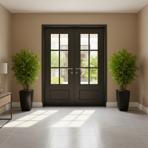 Moderne französische Tür aus Schmiedeeisen, Stahltür, Glastore, manuelle Bedienung, einfache Installation für Villen und Wohnzimmer - Product Image 3