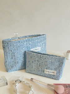 Sacs fourre-tout <span class=keywords><strong>MOJO</strong></span> promotionnels, nouveauté 2025, en polyester brodé avec motif nœud papillon, grande capacité, rangement intérieur portable, pour cosmétiques - Product Image 3