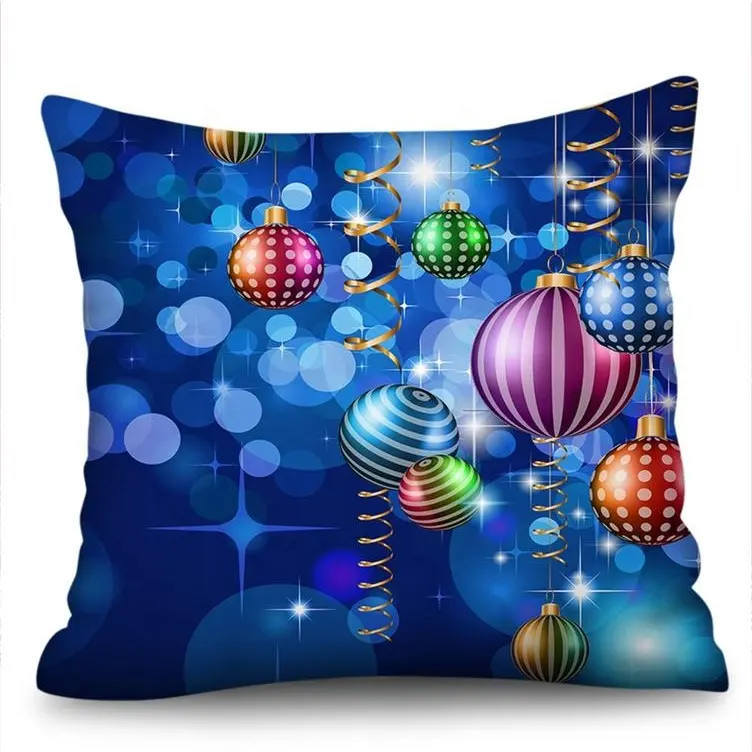 4 Pieces sets Decorative cotton linen christma throw pillow case pillow cover