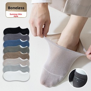 Người Đàn Ông Của Giản Dị Crew Socks 100% Cotton Mỏng Mồ Hôi Thấm Mùa Hè Rắn Mô Hình Dệt Kim Bán Buôn Vô Hình - Product Image 1