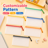 Suministro Directo de Fábrica al por Mayor, Bolsa de Documentos de Malla en Varios Colores, Carpeta de Archivos de PVC Transparente de Gran Capacidad e Impermeable para Papelería