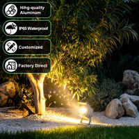 Projecteur LED de jardin étanche IP65 en aluminium, haute luminosité, 1W, AC 85-265V, angle de faisceau 30°, CRI 80, éclairage d'arbre, projecteur de cour