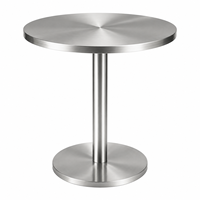 Ensemble de table en acier inoxydable avec chaises pliantes pour café, fast-food