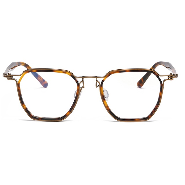 Vintage Classic Titanium Acetate Eyeglasses Frame Custom Logo All Face Shapes Unisex Reading Glasses Full-Rim Combination Frame