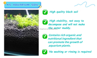 Substrat d'aquarium noir écologique 3-6 mm, couche de fond complète pour une croissance saine des plantes, aménagement et décoration