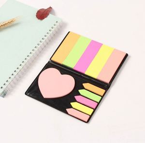 Office Supplies <b>Sticky</b> Note <b>Label</b> Stickers Set Fluorescent Colors Multipurpose Stationery for Annotation - Product Image 1