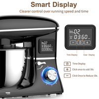 Cocina electrodomésticos robot batidor de pan eléctrico pantalla LCD masa pastel comida soporte mezcladores