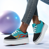 Chaussures de skate à roulettes électriques 2-en-1 pour enfants, décontractées, personnalisées, en toile, pour garçons et filles, fabriquées par le fabricant