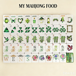 <span class=keywords><strong>Oh</strong></span> My 160 Fichas, Juego de Mahjong Americano de Acrílico de Lujo con Nuevo Patrón Personalizado del Mago de Oz, Fichas de 4 Capas Grabadas Personalizadas en Verde Esmeralda - Product Image 3