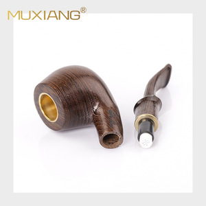 Muxiang Wooden Smoking Pipe Bent Type Chicken Wing Wood 9mm Filter Tobacco Pipe Men's Accessory - Product Image 5