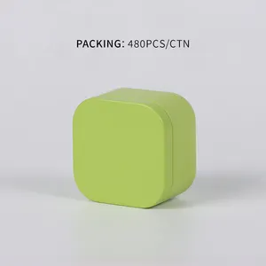 Kotak kaleng mini persegi gaya baru kaleng mini kemasan kaleng teh kaleng untuk 10g volume kotak logam
