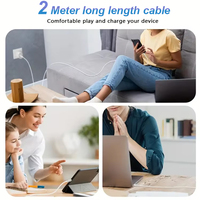 Câble de charge tressé en nylon 2M 60W à vente chaude, câble électrique, type C vers type C, câble de charge ultra-rapide 3A pour téléphone 15