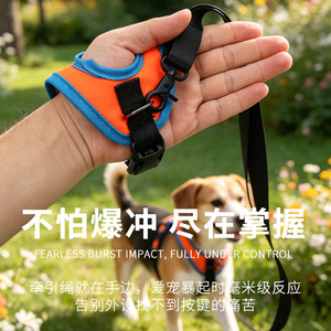 สายรัดข้อมือกันลื่นสำหรับสัตว์เลี้ยง, สายจูงสุนัข, สายรัดข้อมือปรับได้, สายจูงสุนัขป้องกันการแตกหัก - Product Image 2