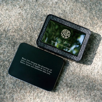 Grosir dompet kartu bisnis logam Nfc Pintar Emas murah kustom dompet pemegang Nfc baja tahan karat dengan kotak logam