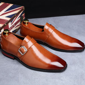 Коричневые цельнокроеные оксфорды больших размеров 37-48, Оксфордские туфли с пряжкой, Формальные Деловые туфли, свадебные туфли под платье, 318 - Product Image 6