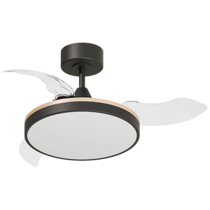 Bestselling product: 42 inch invisible blade <b>ceiling</b> fan <b>light</b> with white and black decorative lampshade for home use - Product Image 1