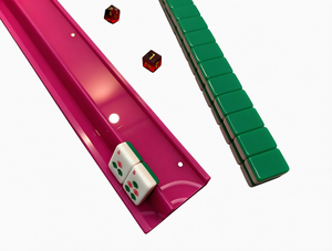 Soporte Elevado para Fichas de Mahjong de Acrílico Rosa Intenso, Soporte Extra Grande para Almacenamiento de Fichas de Mahjong Americano - Product Image 1