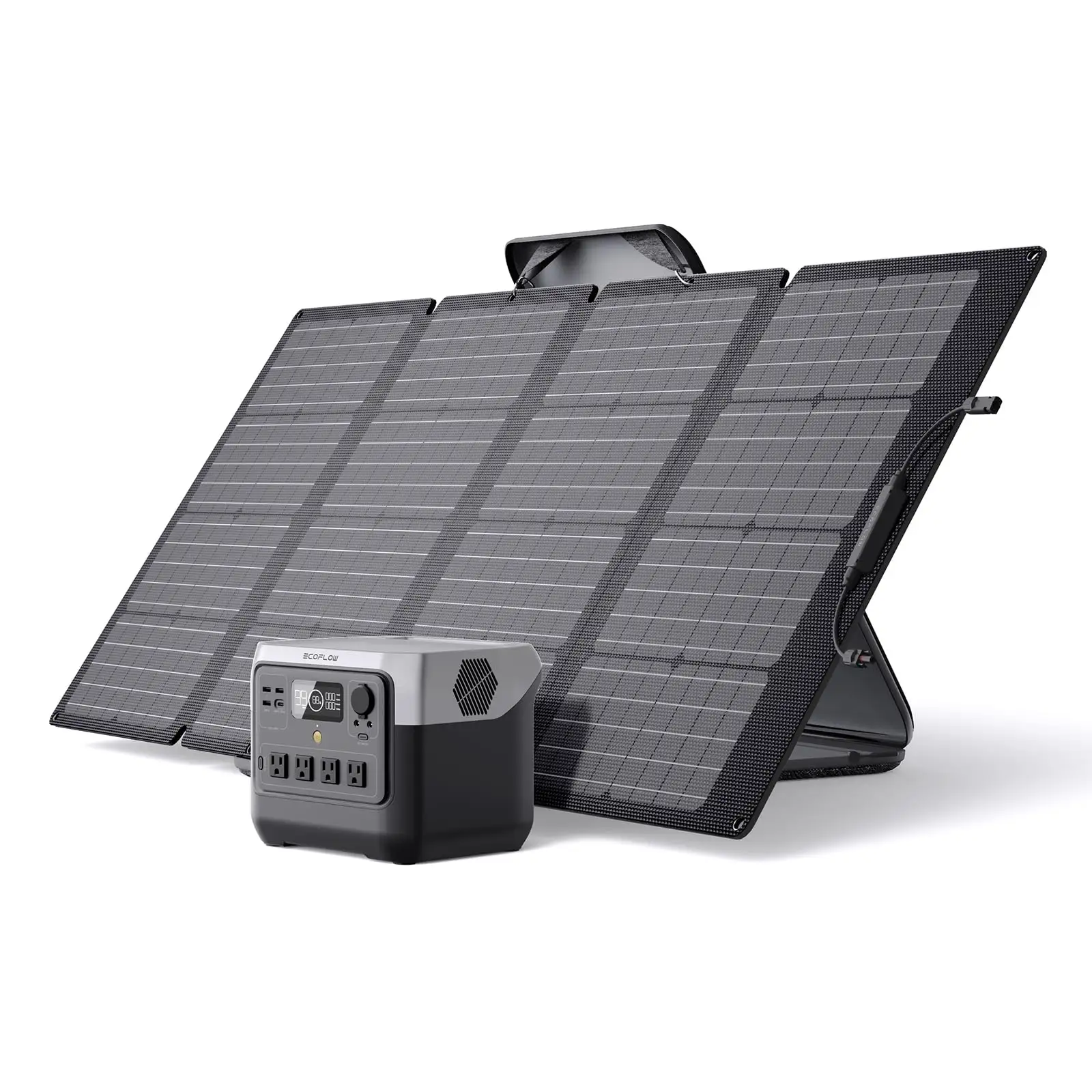 Generator ECOFLOW EcoFlow River 2 Pro New160W Solar Panel Bundle Solar Generator For Home For Emergency