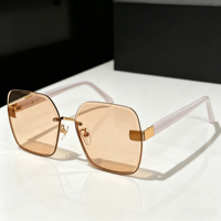 Lunettes de soleil unisexes de luxe, haute qualité, UV400, monture carrée en métal, légères, design, verres noirs personnalisés, livraison directe d'usine