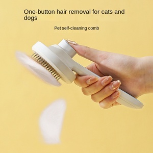 หวีแปรงขนสัตว์เลี้ยง สำหรับสุนัขและแมว ช่วยขจัดขนหลุดร่วง ทำความสะอาดขนที่พันกัน ใช้งานง่ายเพียงคลิกเดียว พร้อมฟังก์ชั่นนวด - Product Image 3