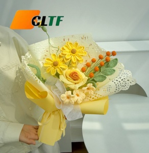 ช่อดอกไม้โครเชต์สไตล์ใหม่ CLTF 2026 ประณีต ดอกไม้โครเชต์คุณภาพสูง ดอกลิลลี่ถัก ดอกกุหลาบไทย ดอกไม้ผสม ดอกไม้แฮนด์เมด - Product Image 6
