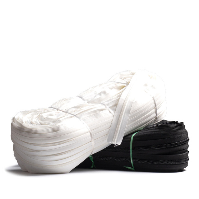 Factory Custom 10# Eco-Friendly Continuous Nylon Zipper Roll Long Chain for Tent Bag Luggage