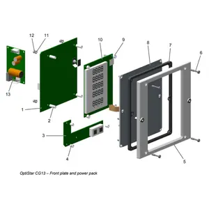 1009971 Cg13 Gun Control Unit Onderdelen Optistar Moederbord 1009844 Pcb Powerboard V2.0 1009865 Display 1007044 Power Pack 1009849