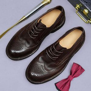 Handmade Goodyear Welt High Top Men's Shoes Rubber Sole Lightweight Breathable Anti-Slip Office Business Formal Shoes - Product Image 6