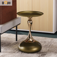 Table d'Appoint Moderne de Luxe, Design Portable Ronde Élégante pour Salon, Meuble Gain de Place