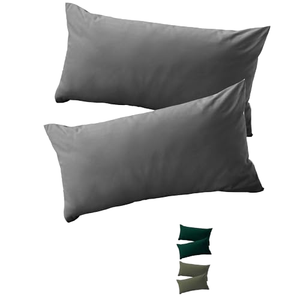 Fundas de Almohada Lumbar de Terciopelo Transpirable, Modernas y Minimalistas, para Sofá, con Estampado Personalizable, Cierre de Cremallera, Diseño Sólido - Product Image 1