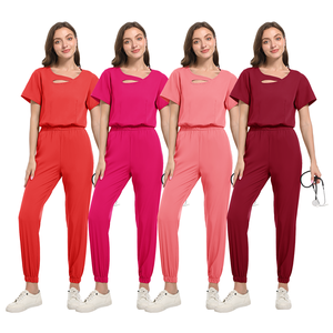 Uniformes Médicos Unisex con Cuello en V para Enfermera, Conjunto de Ropa de Trabajo de Médico de Hospital para Mujer, Uniforme de Trabajo de Cirugía Dental Oral, Manga Corta - Product Image 5