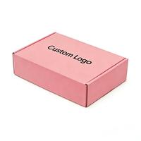 Boîte d'expédition postale en carton ondulé rose personnalisée pour produits cosmétiques, avec logo, pour l'emballage de produits de beauté