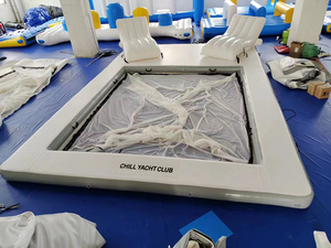 Portable Floating Ocean <strong>Swimming</strong> <strong>Pool</strong> Inflatable Yacht With <strong>Pool</strong> Floating Dock With Safe Net Inflatable Sea <strong>Pool</strong>