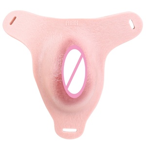FAAK Strap on Silicone Simulated Vagina Chastity Cock Cage SM Sissy Fetish Sex <b>Toy</b> Wearable Sissy Vagina Panties <b>for</b> <b>Men</b> and Gay - Product Image 2