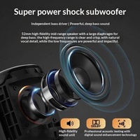 Haut-parleur sans fil 5.3 avec éclairage d'ambiance RGB, caisson de basses portable 5W, étanche à la poussière pour voiture, extérieur, maison, bureau, mini