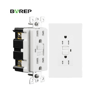 BAREP 15A 125V TR GFCI UL-94 V-2 PC Priz Otomatik Kendi Kendini Test Eden LED Uyarılı Priz, Banyo ve Dış Mekan Islak Alanlar İçin