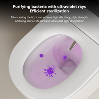 Nouvelle Conception - Toilette Intelligente à Bidet Intégré, à Chasse d'Eau Automatique Infrarouge, à Commodes Allongées et à Fonction Flip Flush