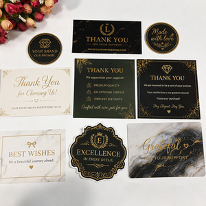 Tarjetas <span class=keywords><strong>de</strong></span> Papel Impresas Personalizadas, <span class=keywords><strong>Tarjeta</strong></span> <span class=keywords><strong>de</strong></span> Agradecimiento, <span class=keywords><strong>Tarjeta</strong></span> <span class=keywords><strong>de</strong></span> Felicitación para Pequeñas Empresas con Sobre y Pegatinas - Product Image 1