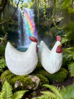 Figurines de poules en bois gravées personnalisées, écologiques, artisanat, ornement pour la maison, intérieur/extérieur, à poser sur table, logo personnalisé