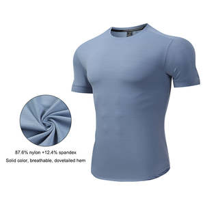 Men's Sporty Gym Fitness Tights Quick Dry Breathable <b>Compression</b> Shirt for Running Basketball Short Sleeve Printed Spandex - Product Image 5