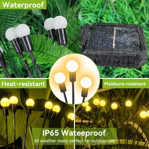 Outdoor Garden IP65 Waterproof Solar Pathway <b>Light</b> 6/8/10 Heads <b>LED</b> Firework Starburst Design <b>Light</b> <b>Sensor</b> 360 Beam Angle - Product Image 4