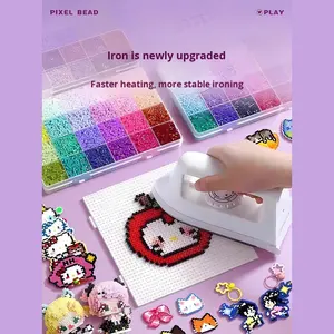 어린이 교육용 플라스틱 구슬 퍼즐 DIY 공예 키트 풀 세트 3D 퓨전 도구 세트 7-14세 어린이 선물 - Product Image 2