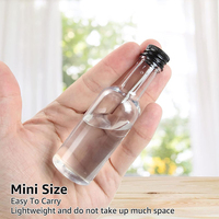 Mini bouteille ronde à col long en plastique PET pour spiritueux, 50 ml, 100 ml, 150 ml