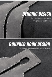 Gancho Universal para Asiento Trasero de Coche, de Gamuza Suave, Color Negro, Solución de Almacenamiento Oculta para Vehículos Marcan - Product Image 4