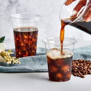 Venta al por mayor de vasos desechables transparentes PET con tapas bebida fría para llevar café helado Latte jugo batido vidrio 16oz logotipo personalizado - Product Image 5