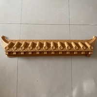 Tuiles de toiture en plastique PP de style chinois traditionnel avec support – Options Or/Rouge/Gris pour murs décoratifs et corniches