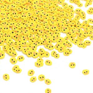 500 grammes de paillettes en argile polymère souple <span class=keywords><strong>jaune</strong></span>, en forme de poussins, pour loisirs créatifs, accessoires de nail art, décorations pour slime - Product Image 2