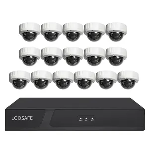 Loosafe 5MP HD 16 ch kanal NVR ev güvenlik akıllı Ip Cctv Poe Set kurulum sistemi